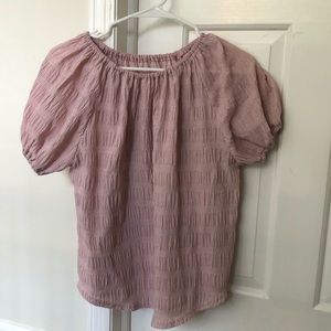 Pink and White Check Blouse